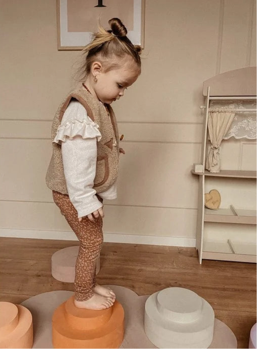 Teddy gilet | Lichtbruin