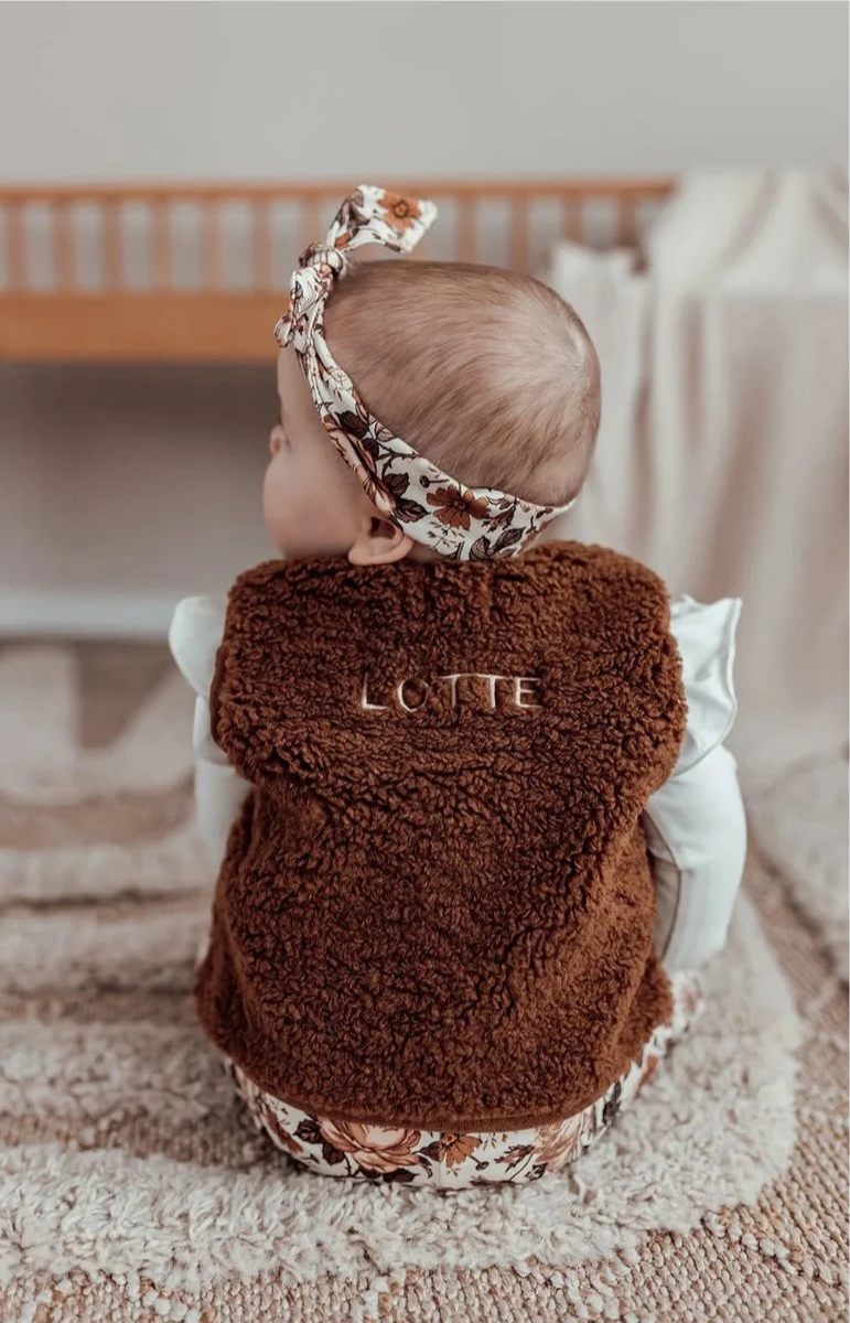 Teddy gilet | Donkerbruin