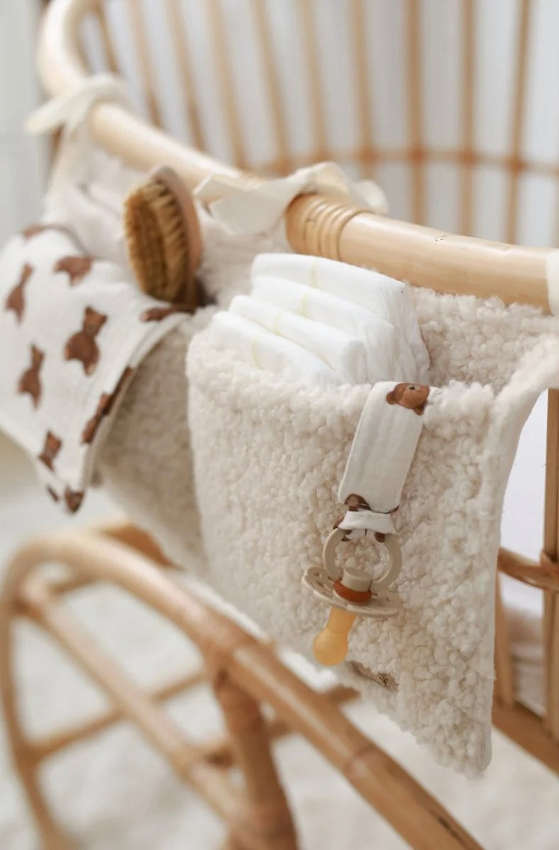 Teddy organizer box & bed cream