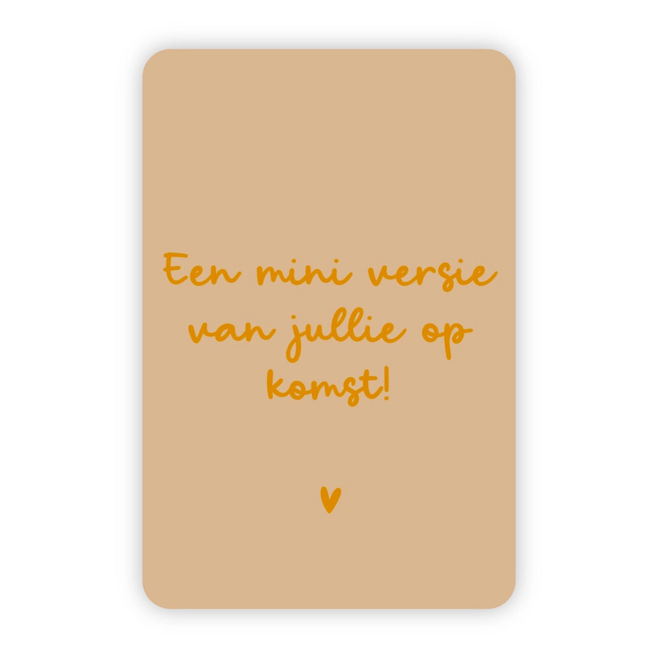 Wenskaart | Een mini versie van jullie op komst! Goudfolie