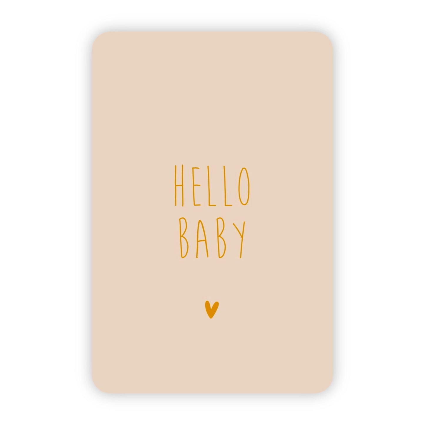 Wenskaart | Hello baby goudfolie