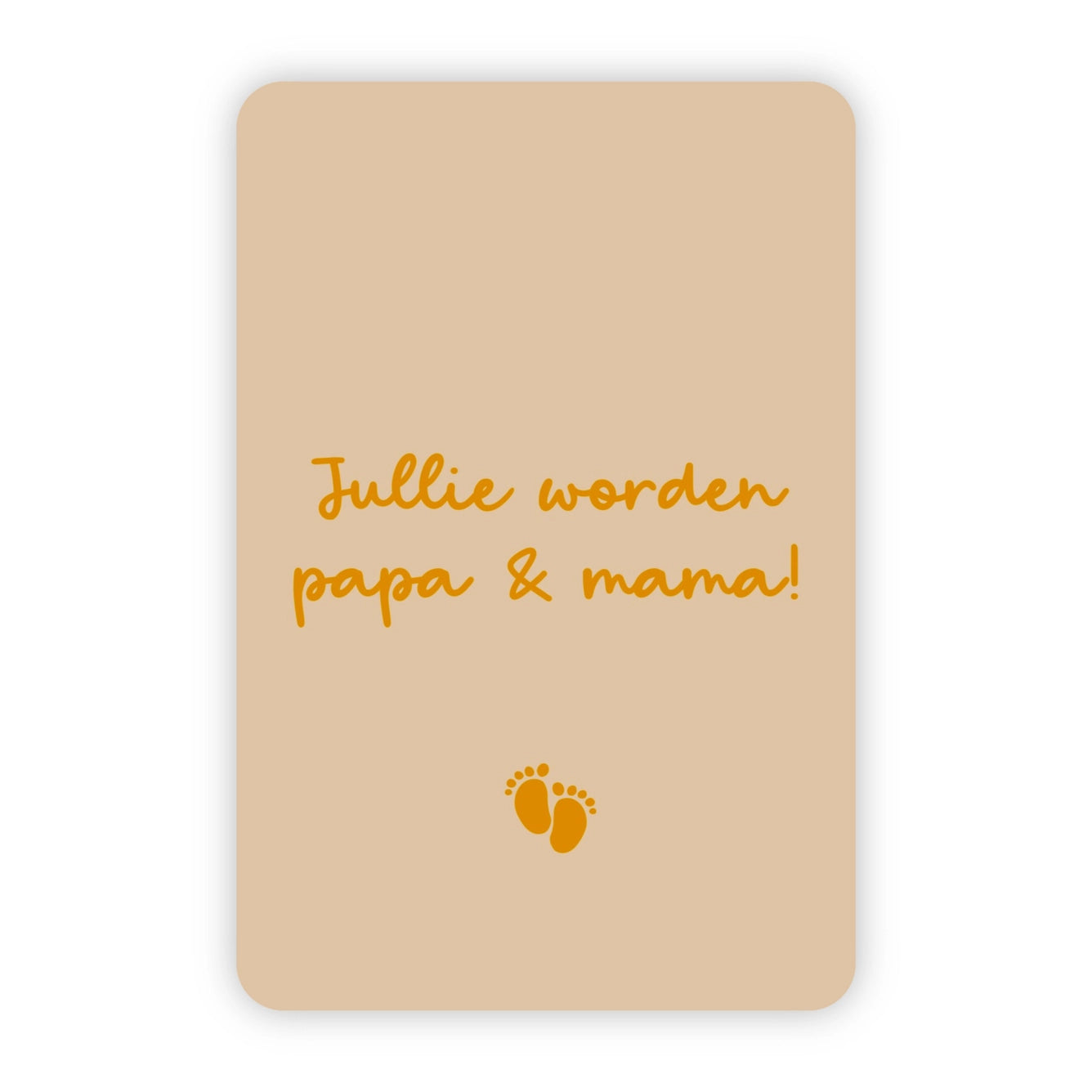 Wenskaart | Jullie worden papa & mama goudfolie