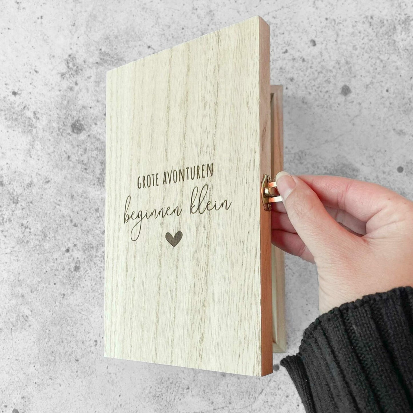 Grote avonturen beginnen klein | Bewaarkistje