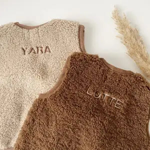 Teddy gilet | Donkerbruin