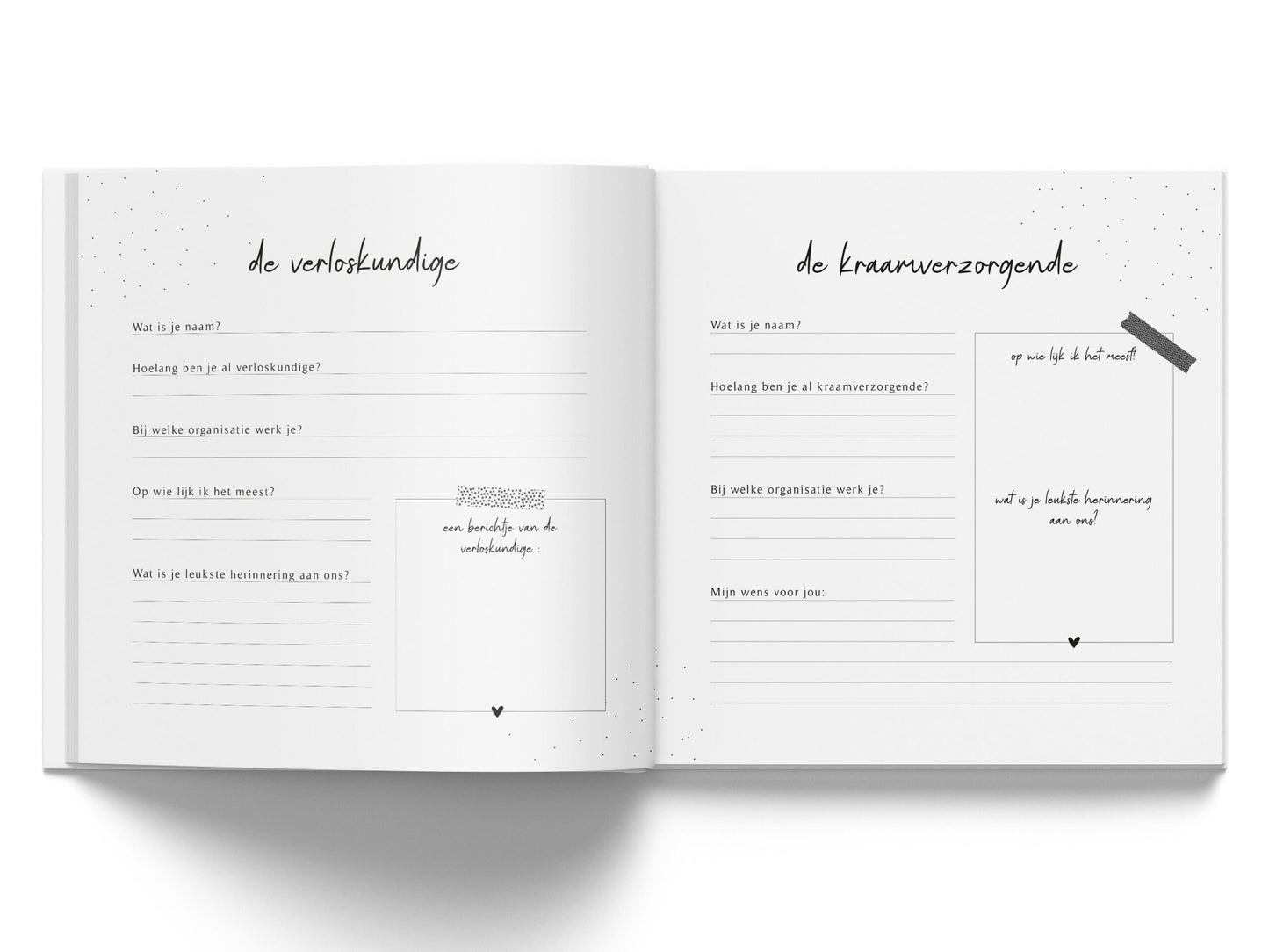 Mijn kraambezoek | Linnen invulboek