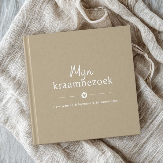 Mijn kraambezoek | Linnen invulboek
