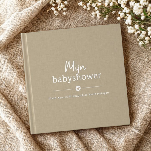 Mijn babyshower | Linnen invulboek