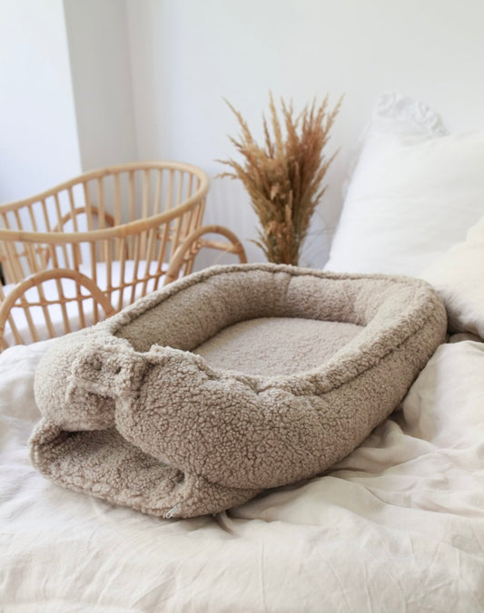 Babynestje teddy - Taupe