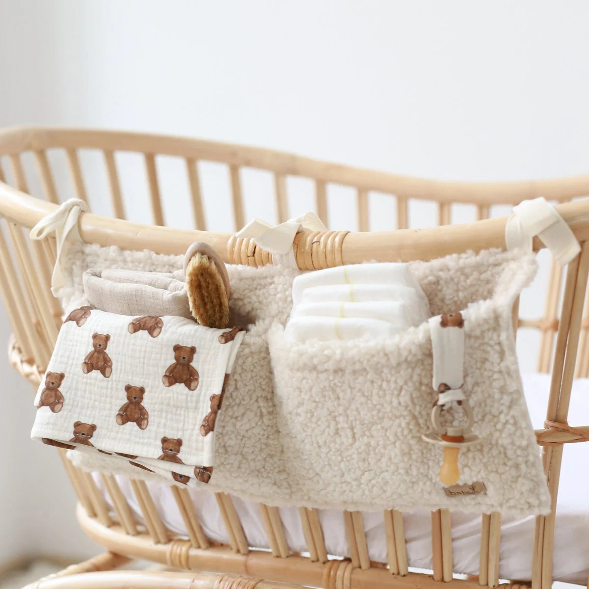 Teddy organizer box & bed cream