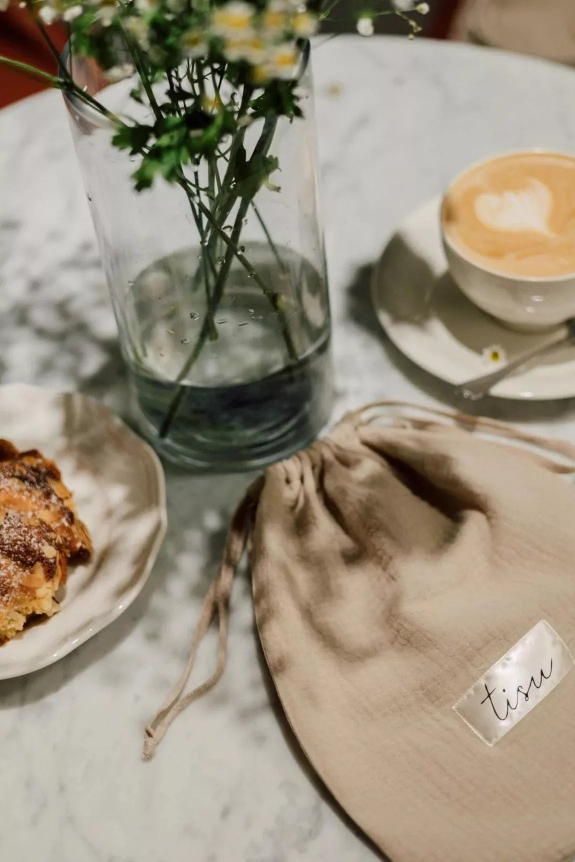 Borstvoedingsdoek met opbergzakje - oat beige