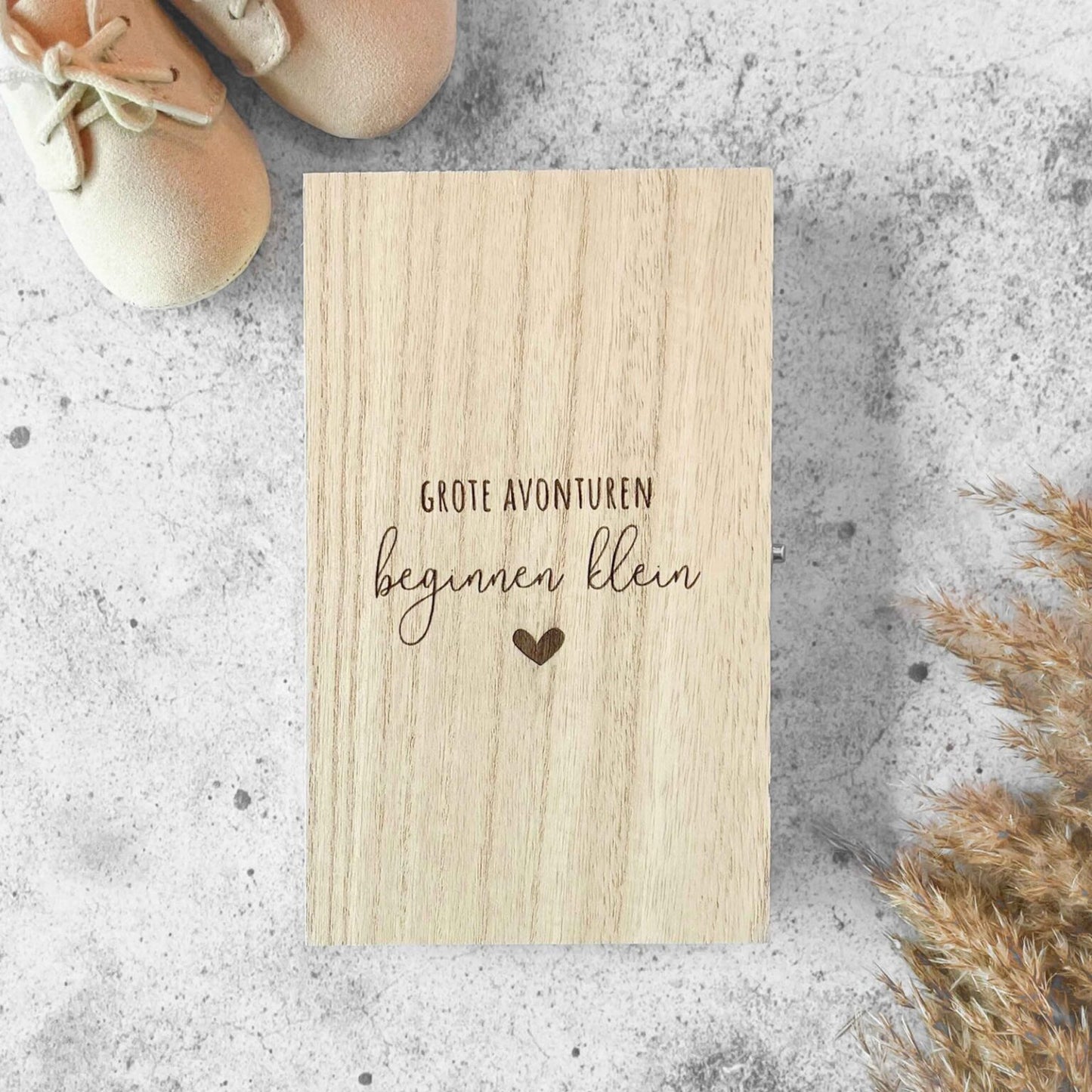 Grote avonturen beginnen klein | Bewaarkistje