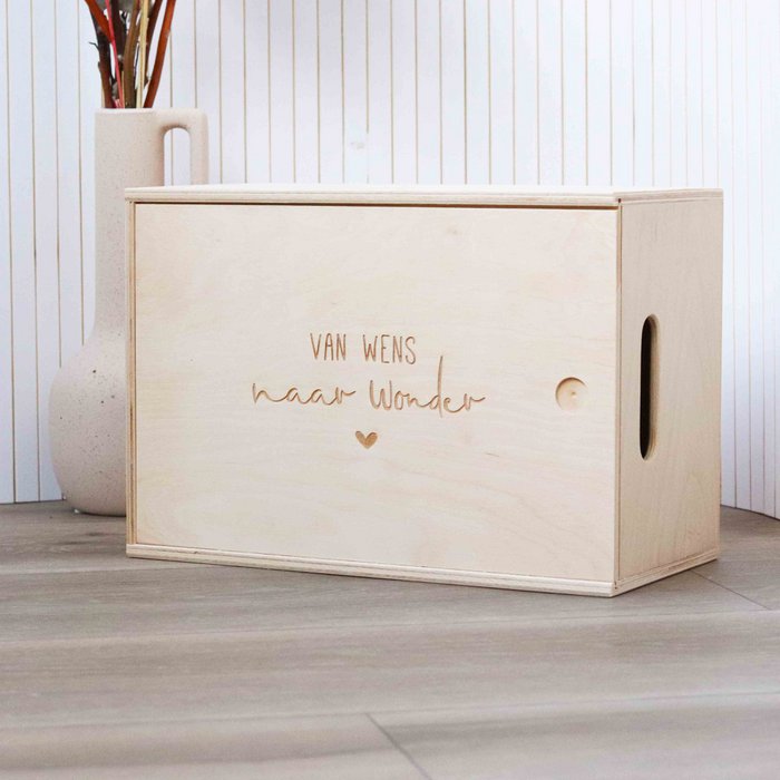 Van wens naar wonder | bewaarkist met schuifdeksel