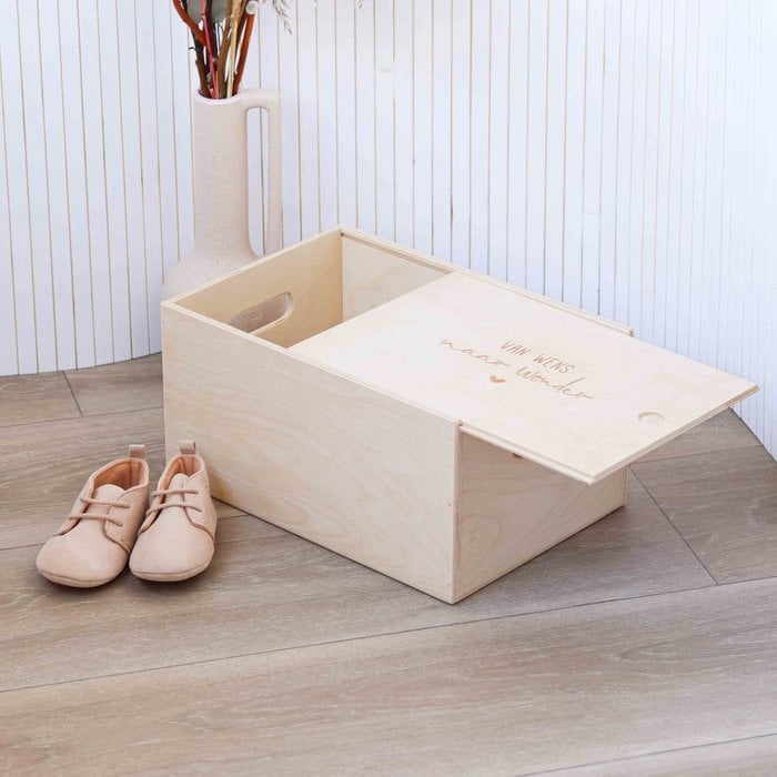 Van wens naar wonder | bewaarkist met schuifdeksel